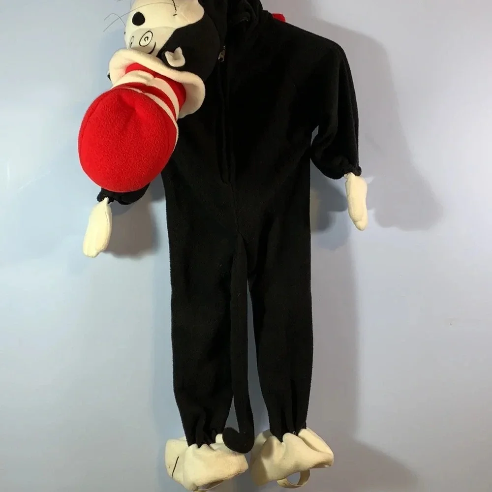 Rubies toddler DR SEUSS cat in the hat costume unisex 3-5 fleece one piece